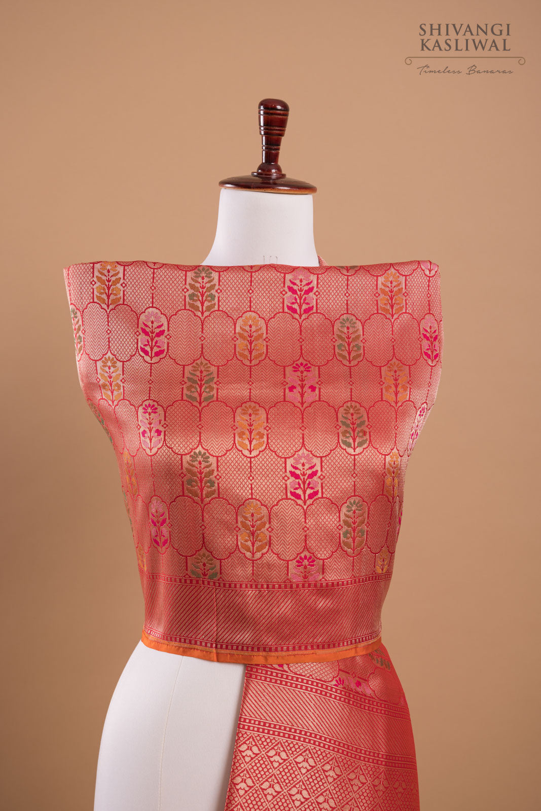 Red Handwoven Banarasi Silk Dupatta
