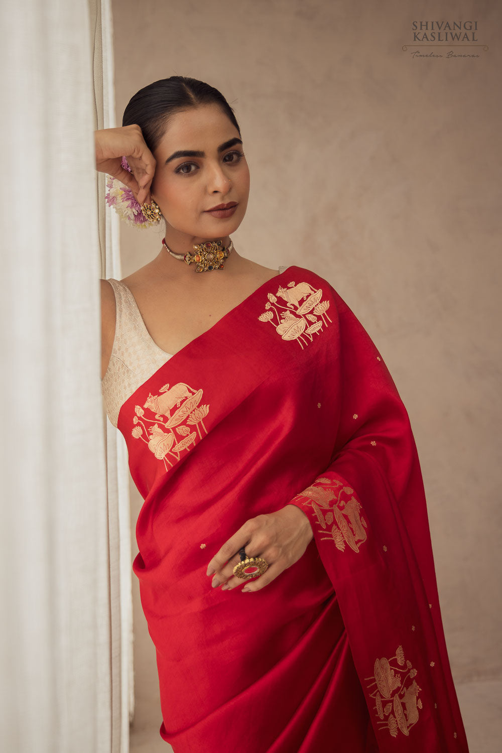 Red Handwoven Banarasi Pure Silk Saree