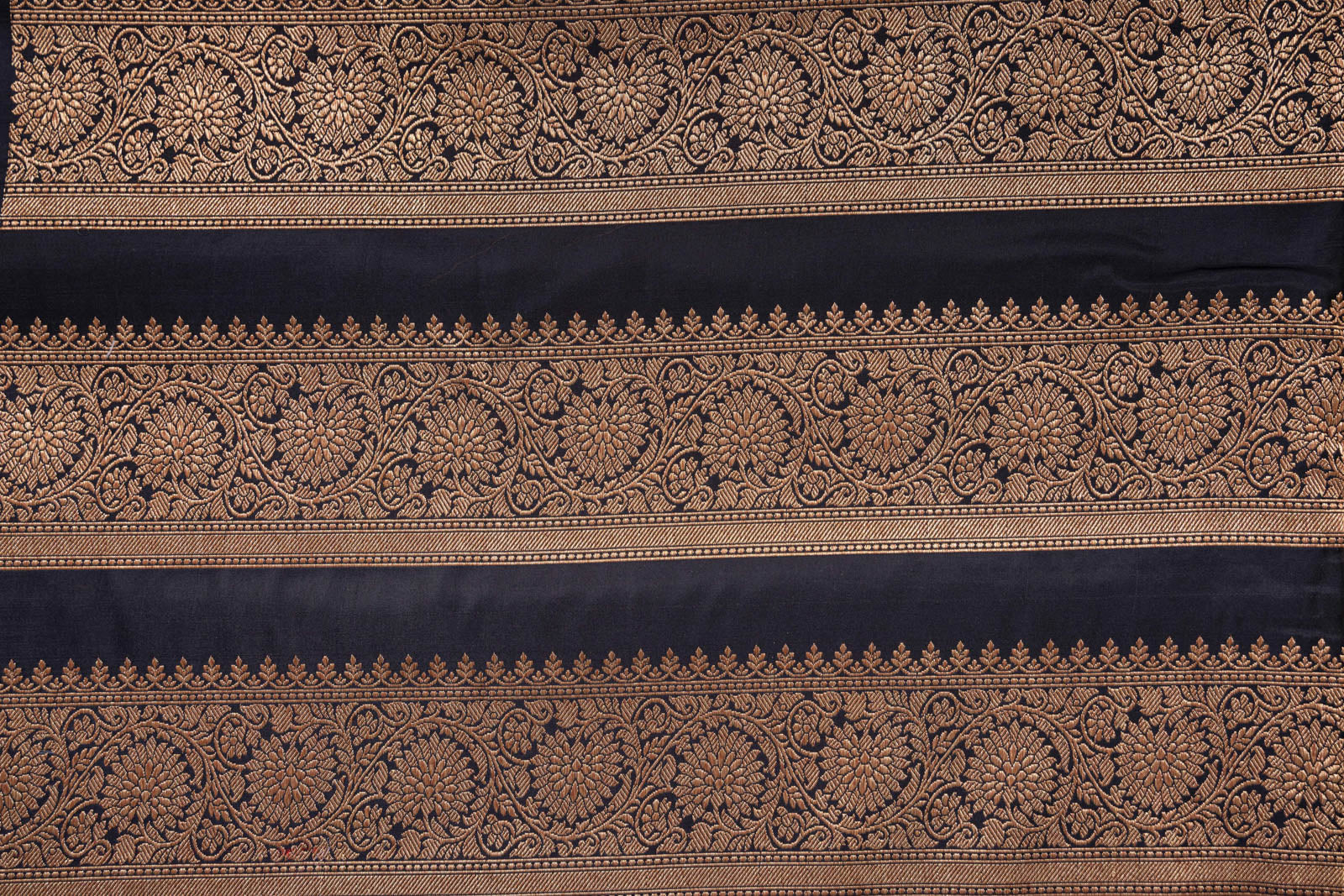 Black Handwoven Banarasi Silk Fabric