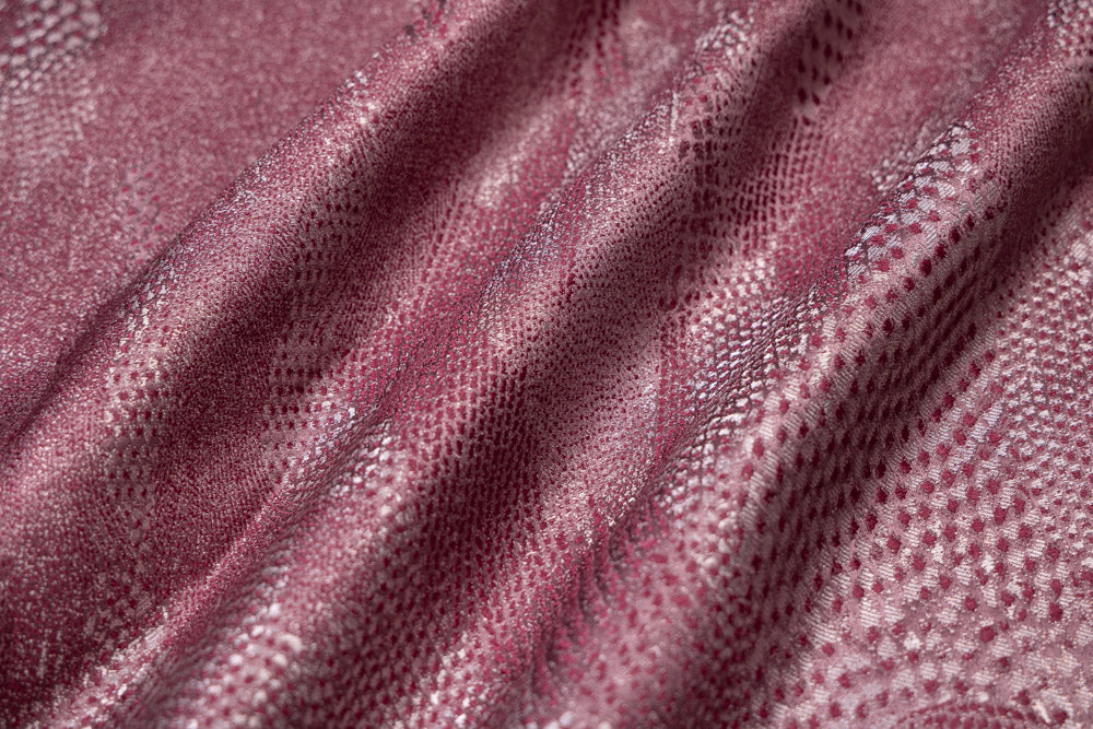 Dusty Rose Handwoven Banarasi Silk Fabric
