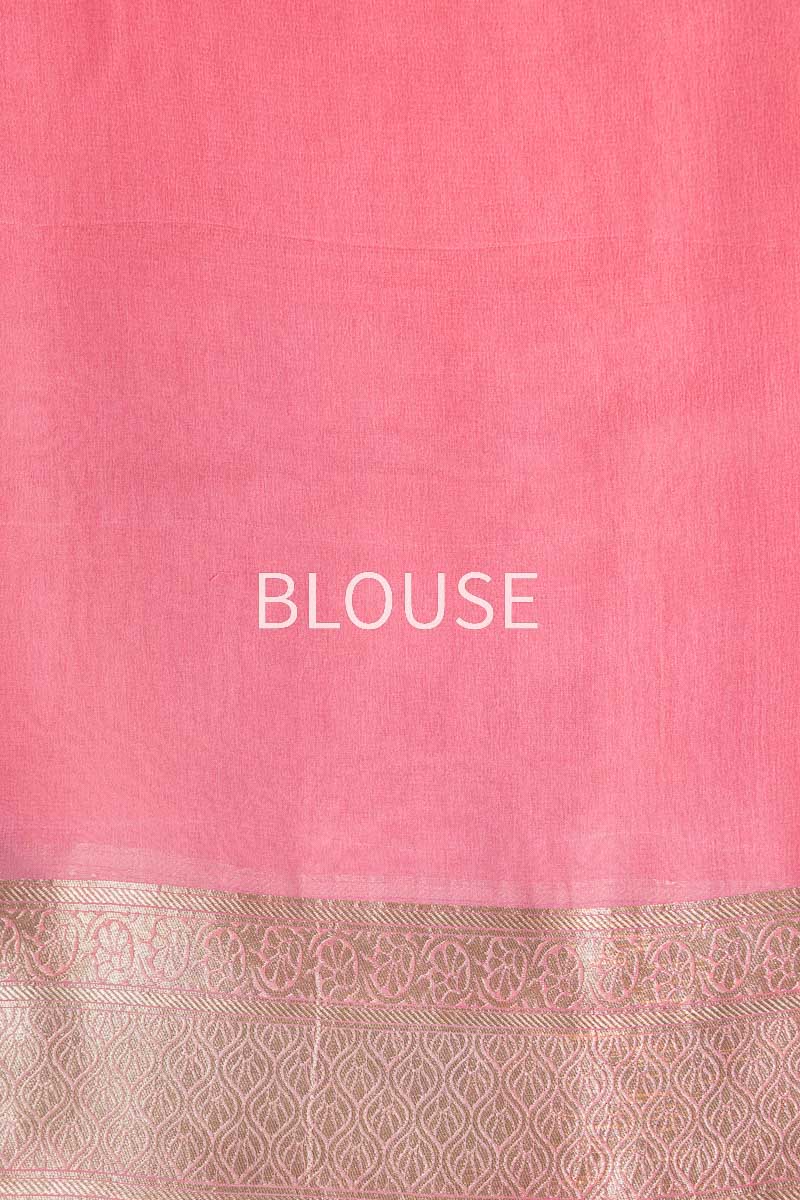 Multicolor Handwoven Banarasi Georgette Saree