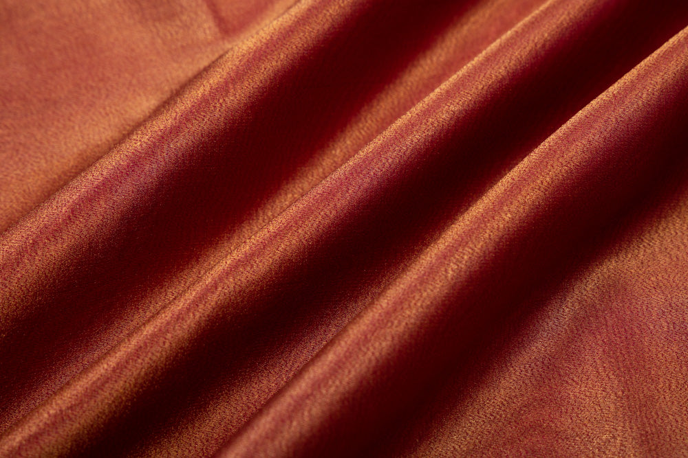 Red Banarasi Tissue Silk Fabric
