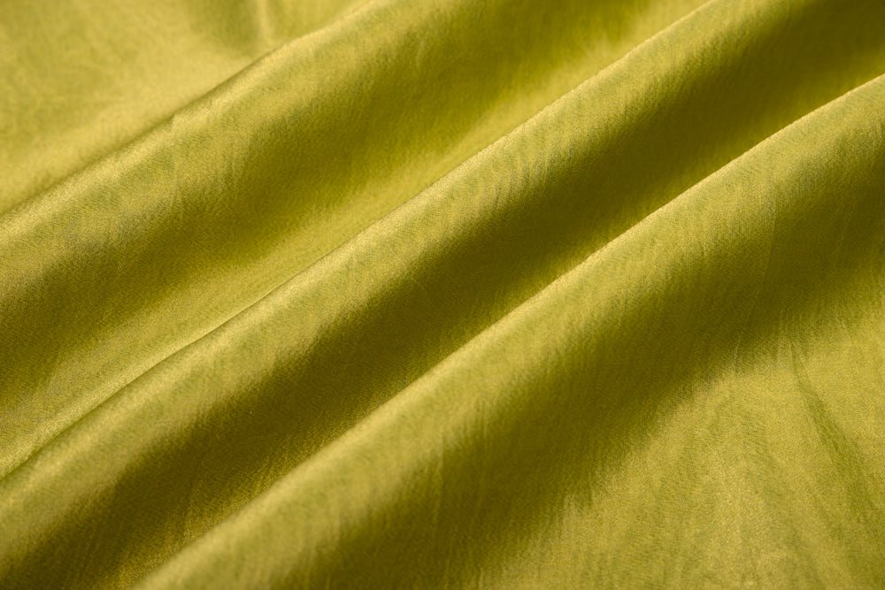 Lime Green Banarasi Tissue Silk Fabric
