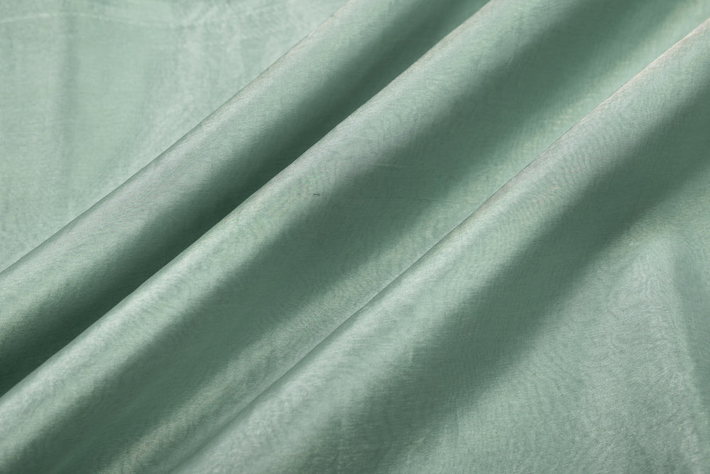 Powder Blue Banarasi Tissue Silk Fabric