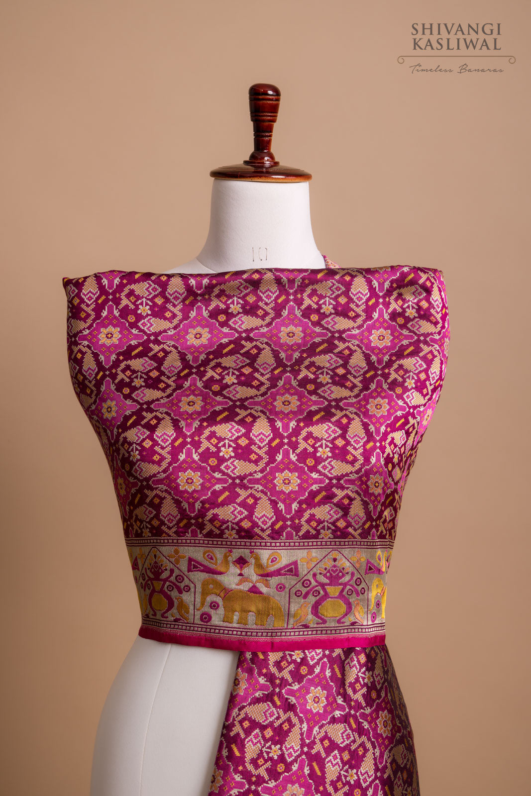 Pink Handwoven Banarasi Silk Dupatta