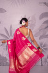 Fuchsia Pink Handwoven Banarasi Pure Silk Saree