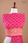 Rani Pink Handwoven Banarasi Georgette Bandhani Dupatta