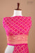 Rani Pink Handwoven Banarasi Georgette Bandhani Dupatta