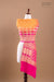 Orange Rani Pink Handwoven Banarasi Georgette Bandhani Dupatta