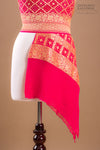 Pink Handwoven Banarasi Georgette Bandhani Dupatta