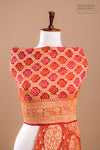 Red Handwoven Banarasi Georgette Bandhani Dupatta