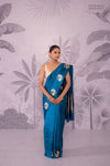 Peacock Blue Handwoven Banarasi Pure Silk Saree