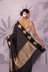 Black Handwoven Banarasi Pure Silk Saree