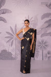 Black Handwoven Banarasi Pure Silk Saree