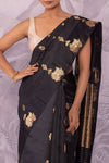 Black Handwoven Banarasi Pure Silk Saree
