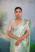 Mint Blue Handwoven Banarasi Silk Saree