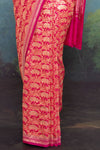Fuchsia Pink Handwoven Banarasi Silk Saree