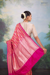 Fuchsia Pink Handwoven Banarasi Silk Saree