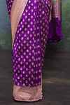 Purple Handwoven Banarasi Silk Saree