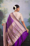 Purple Handwoven Banarasi Silk Saree