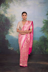 Fuchsia Pink Handwoven Banarasi Silk Saree