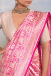 Fuchsia Pink Handwoven Banarasi Silk Saree