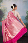 Fuchsia Pink Handwoven Banarasi Silk Saree