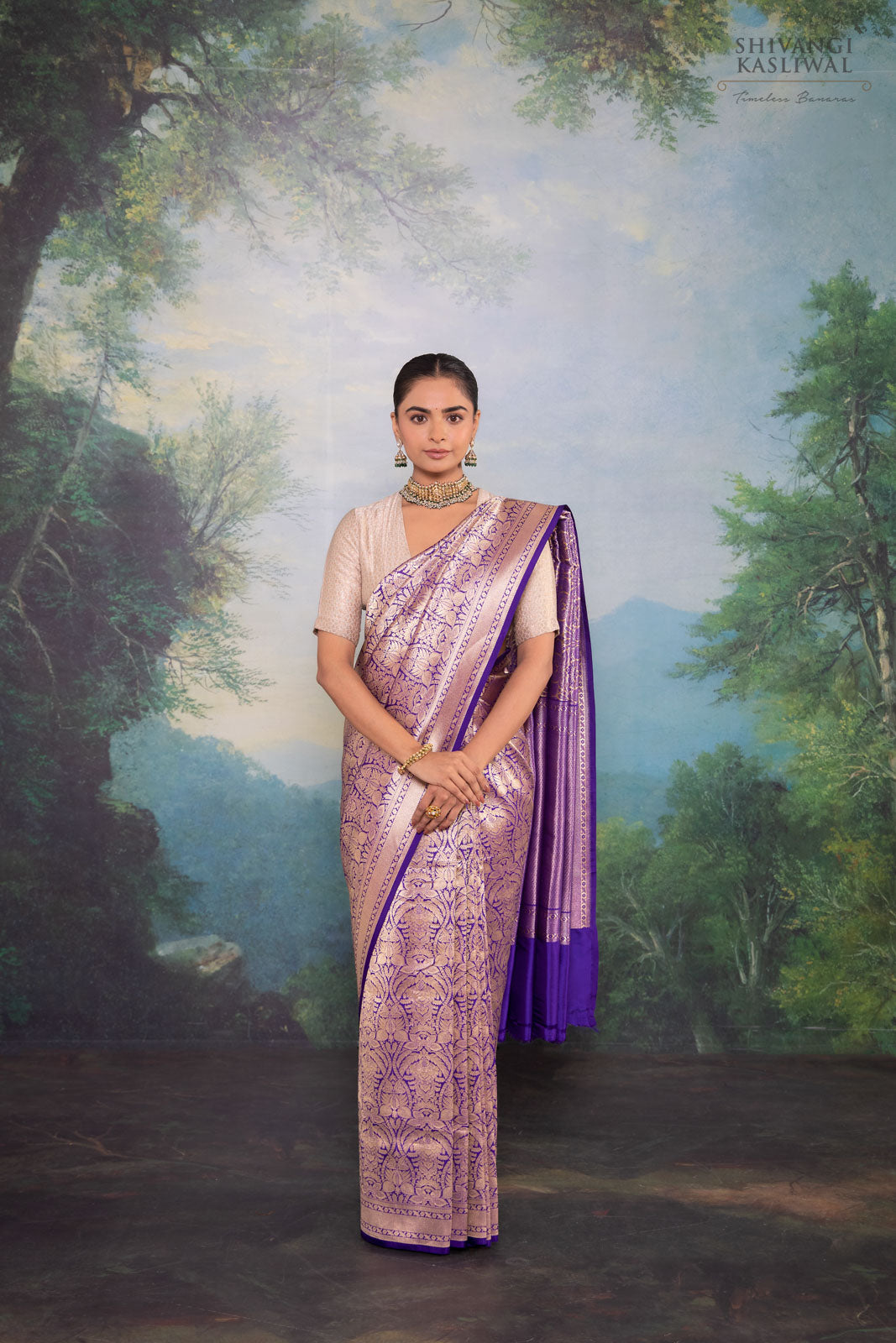 Blue Handwoven Banarasi Silk Saree