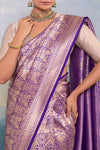 Blue Handwoven Banarasi Silk Saree