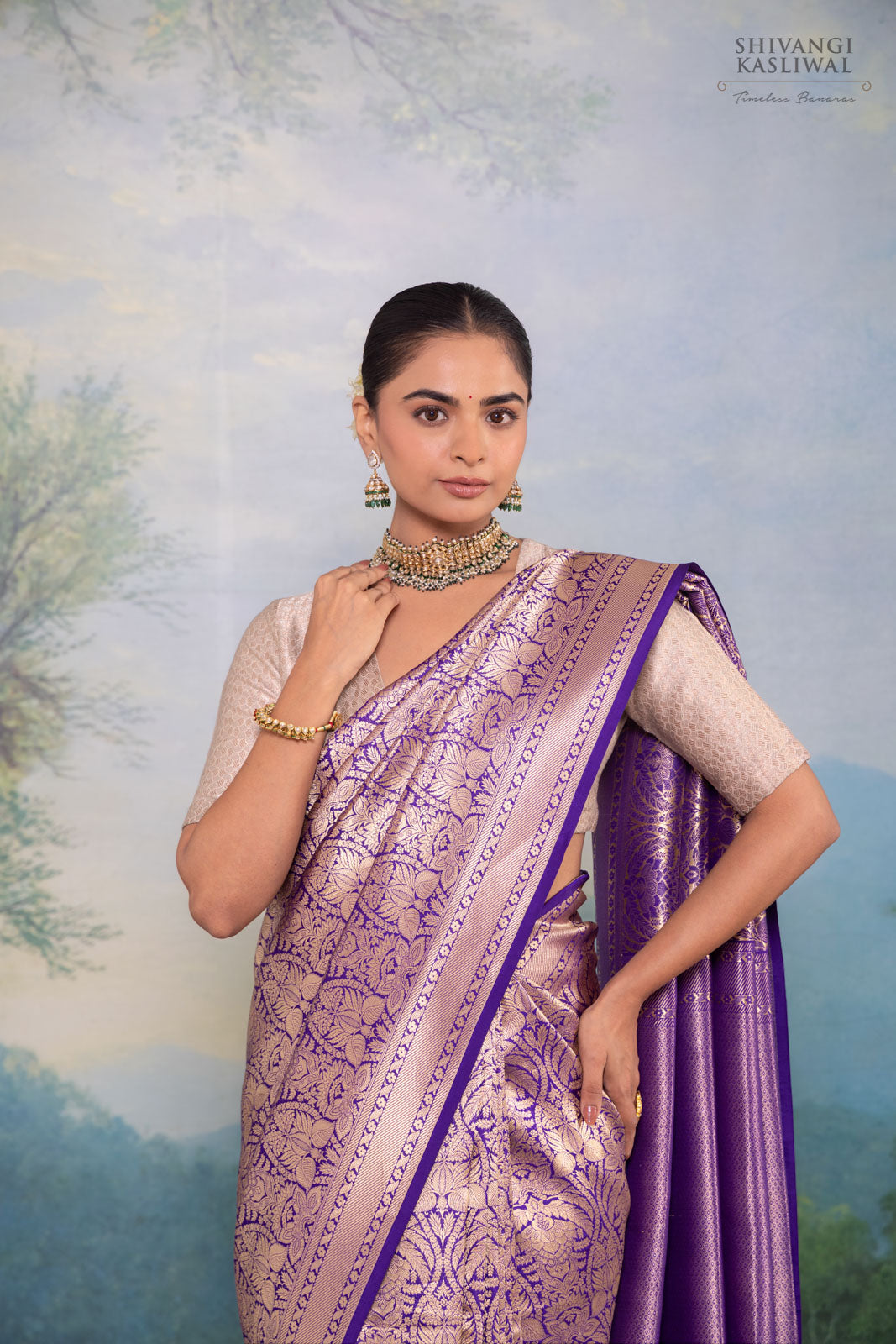 Blue Handwoven Banarasi Silk Saree