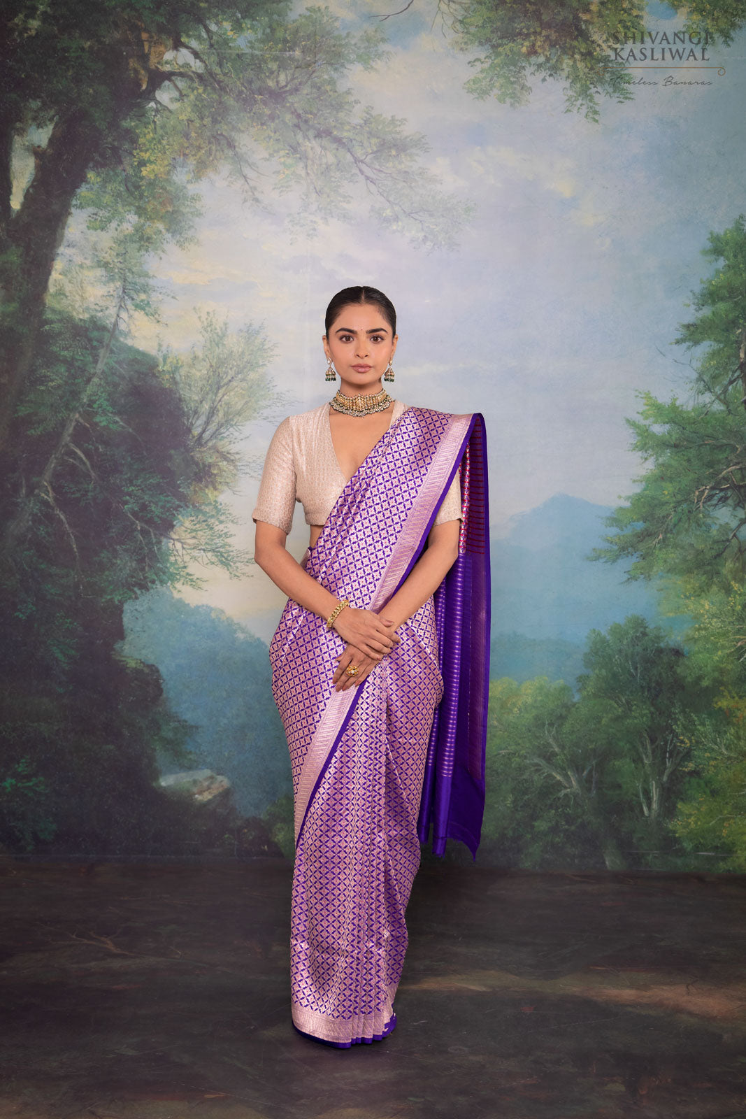 Blue Handwoven Banarasi Silk Saree