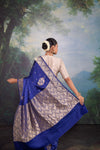 Navy Blue Handwoven Banarasi Silk Saree