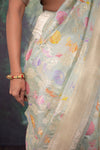 Mint Green Handwoven Banarasi Silk Saree