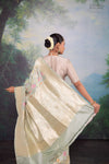 Mint Green Handwoven Banarasi Silk Saree