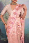 Baby Pink Handwoven Banarasi Silk Saree