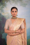 Beige Handwoven Banarasi Silk Saree