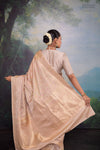 Beige Handwoven Banarasi Silk Saree
