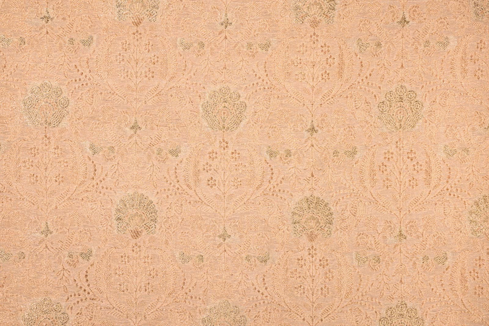 Beige Handwoven Banarasi Brocade Fabric
