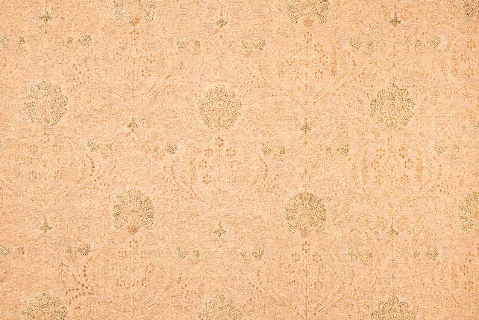 Beige Handwoven Banarasi Brocade Fabric