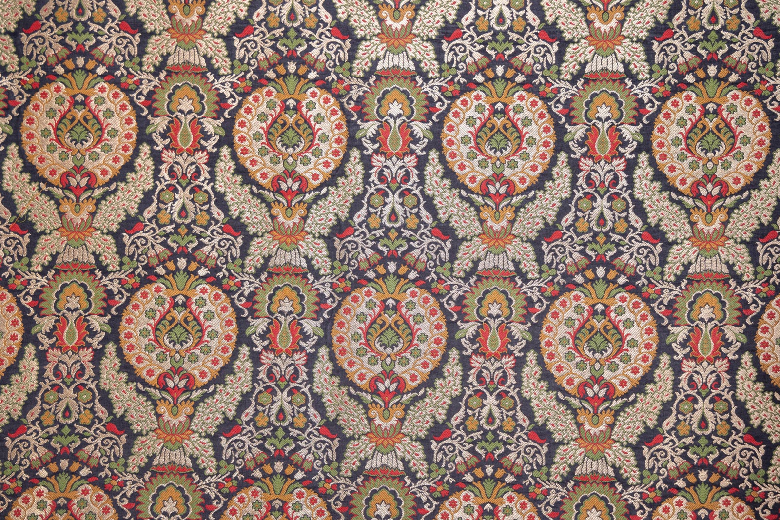 Black Handwoven Banarasi Brocade Fabric