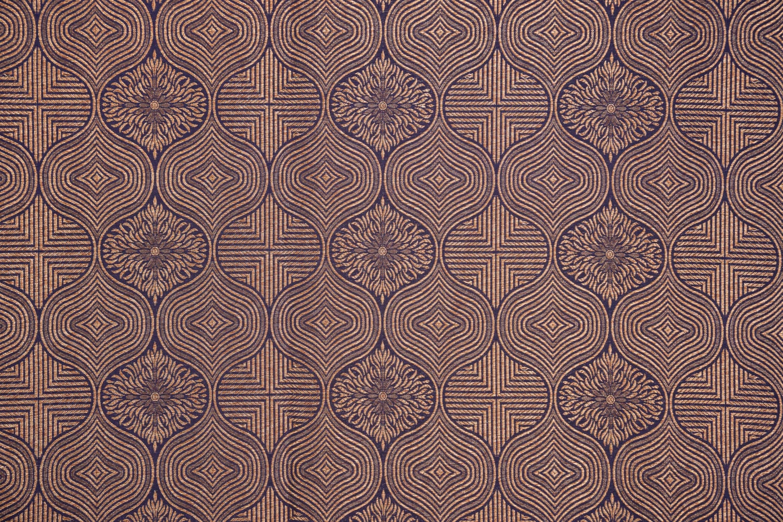 Midnight Blue Handwoven Banarasi Brocade Fabric