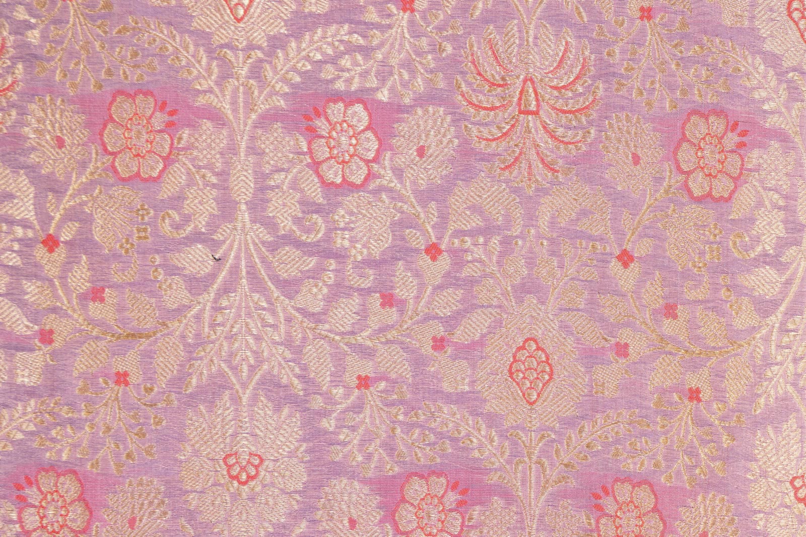 Lavender Handwoven Banarasi Brocade Fabric