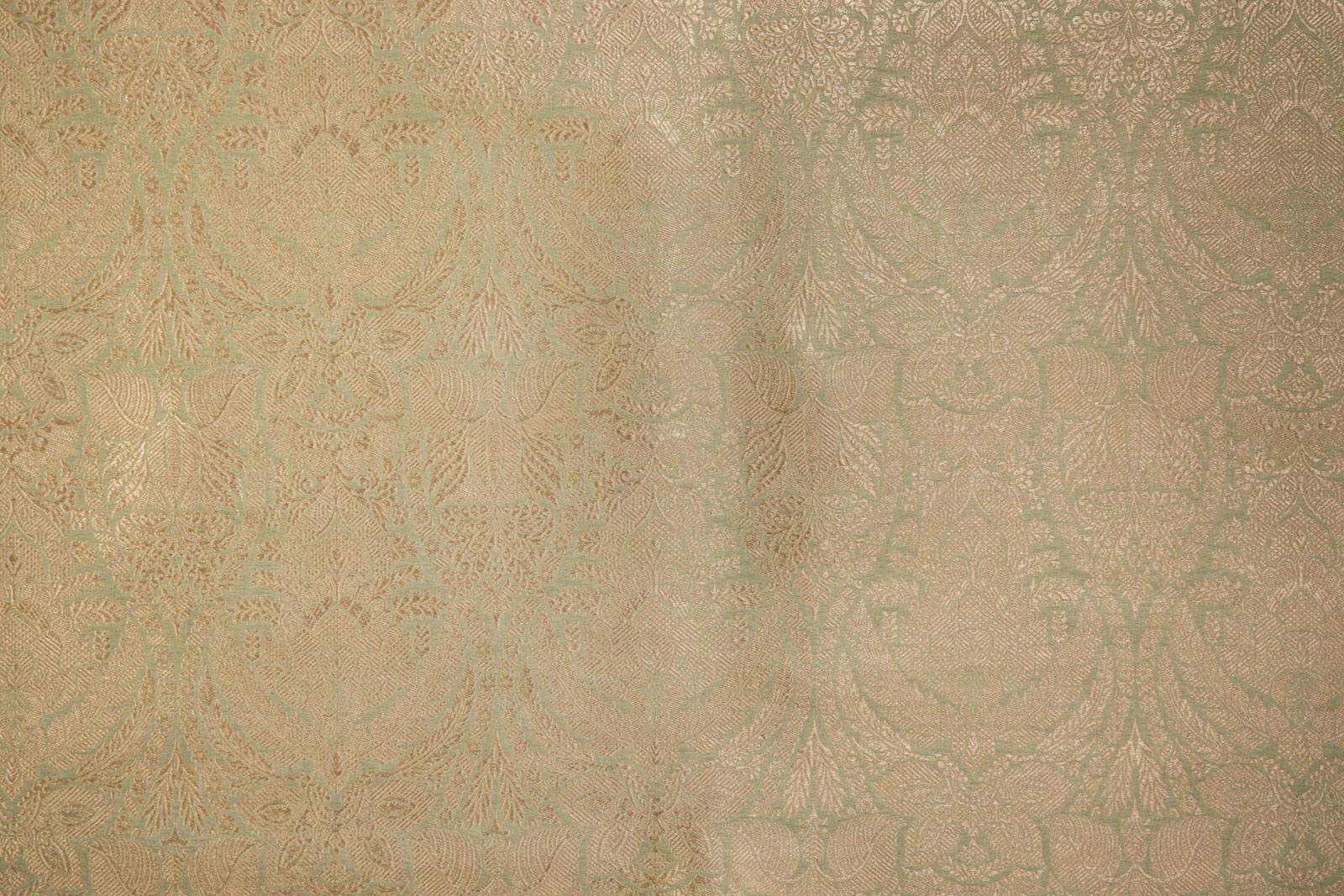Pista Green Handwoven Banarasi Silk Fabric