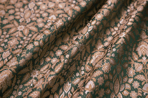 Green Handwoven Banarasi Silk Fabric