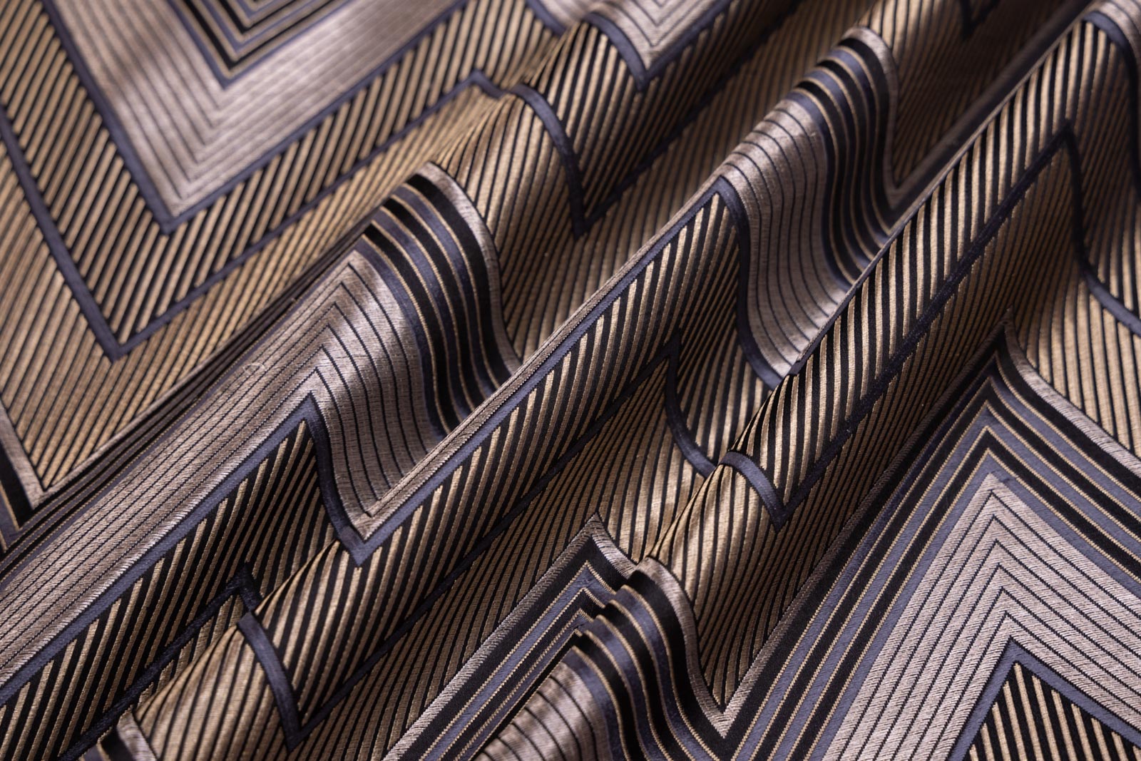 Black Handwoven Banarasi Silk Fabric