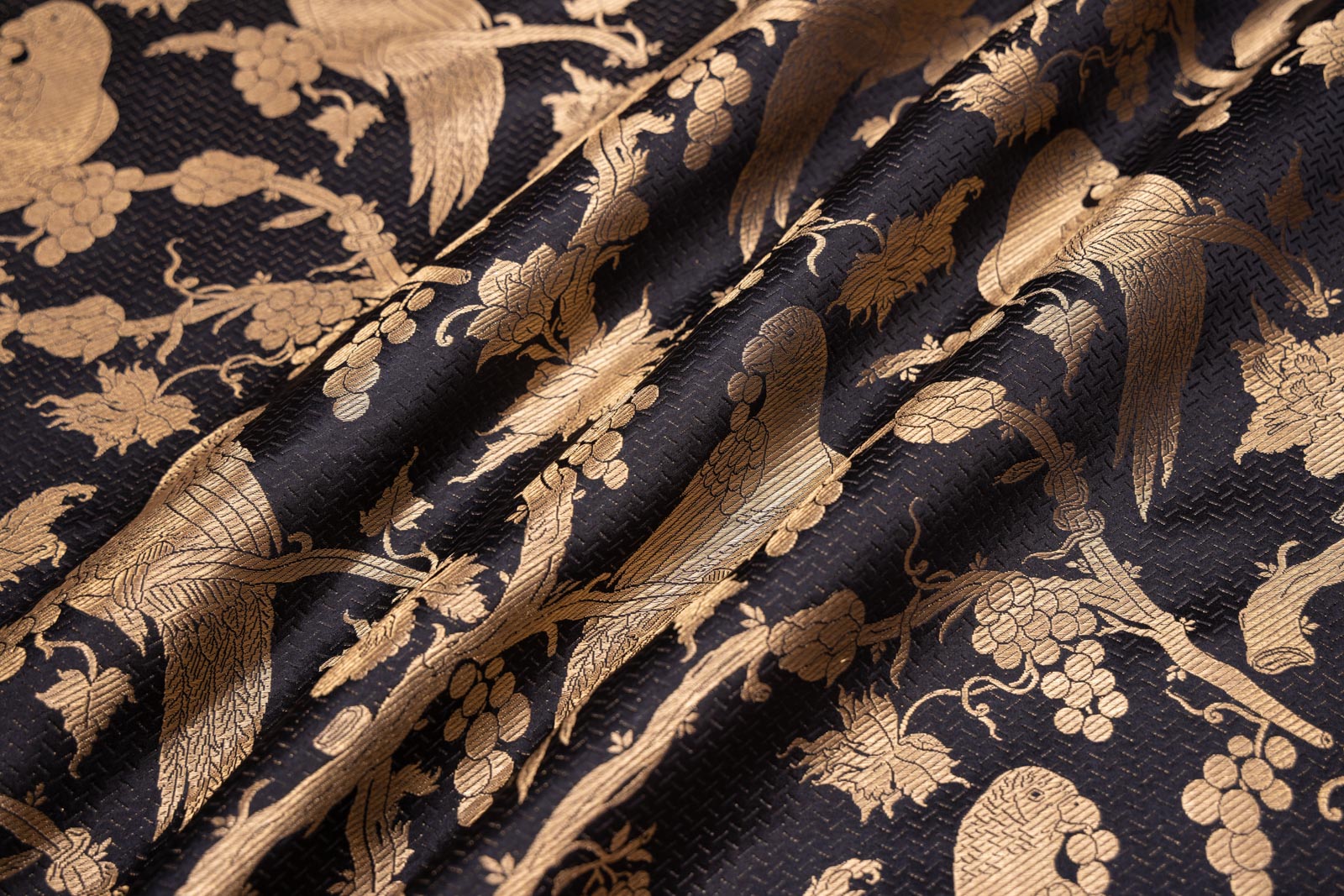Black Handwoven Banarasi Silk Fabric