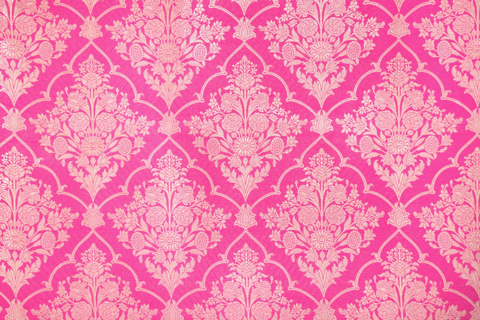 Rani Pink Handwoven Banarasi Silk Fabric