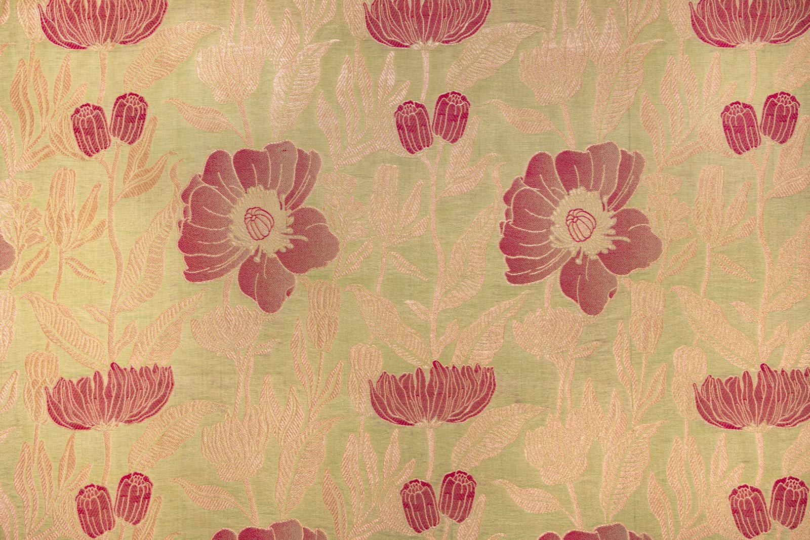 Pista Green Handwoven Banarasi Silk Fabric