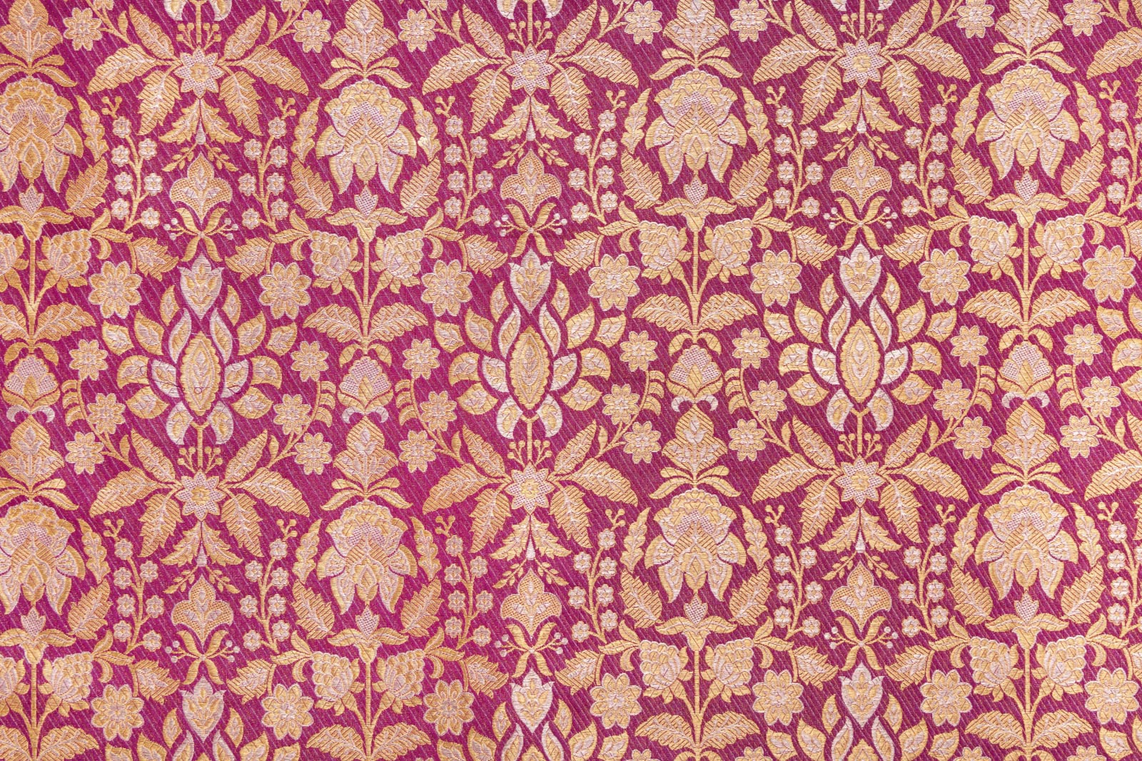Wine Handwoven Banarasi Silk Fabric