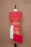 Pink Handwoven Banarasi Georgette Bandhani Dupatta